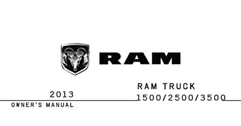 2013 RAM 1500 Owners Manual